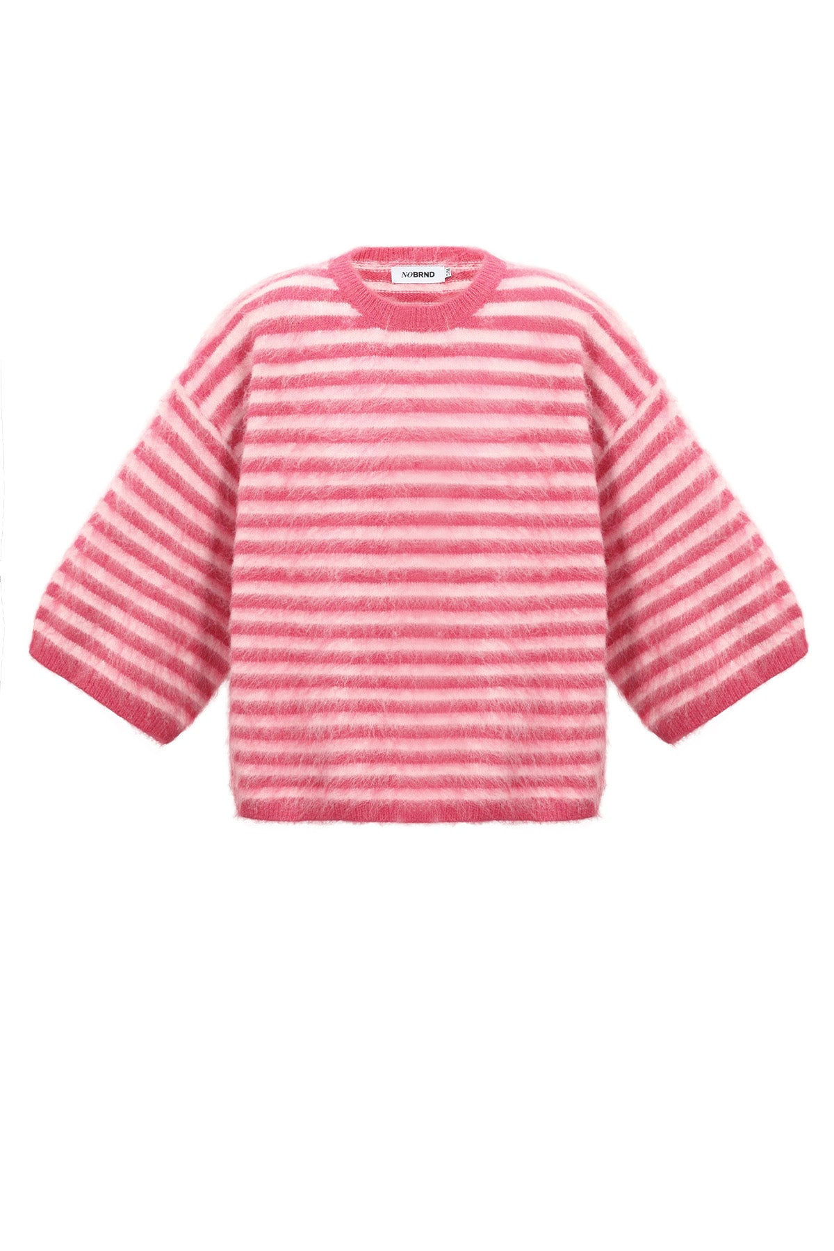Strickpullover aus Polyesterfaser (Polyester), gestreift, lässige Herbst-/Winterkleidung