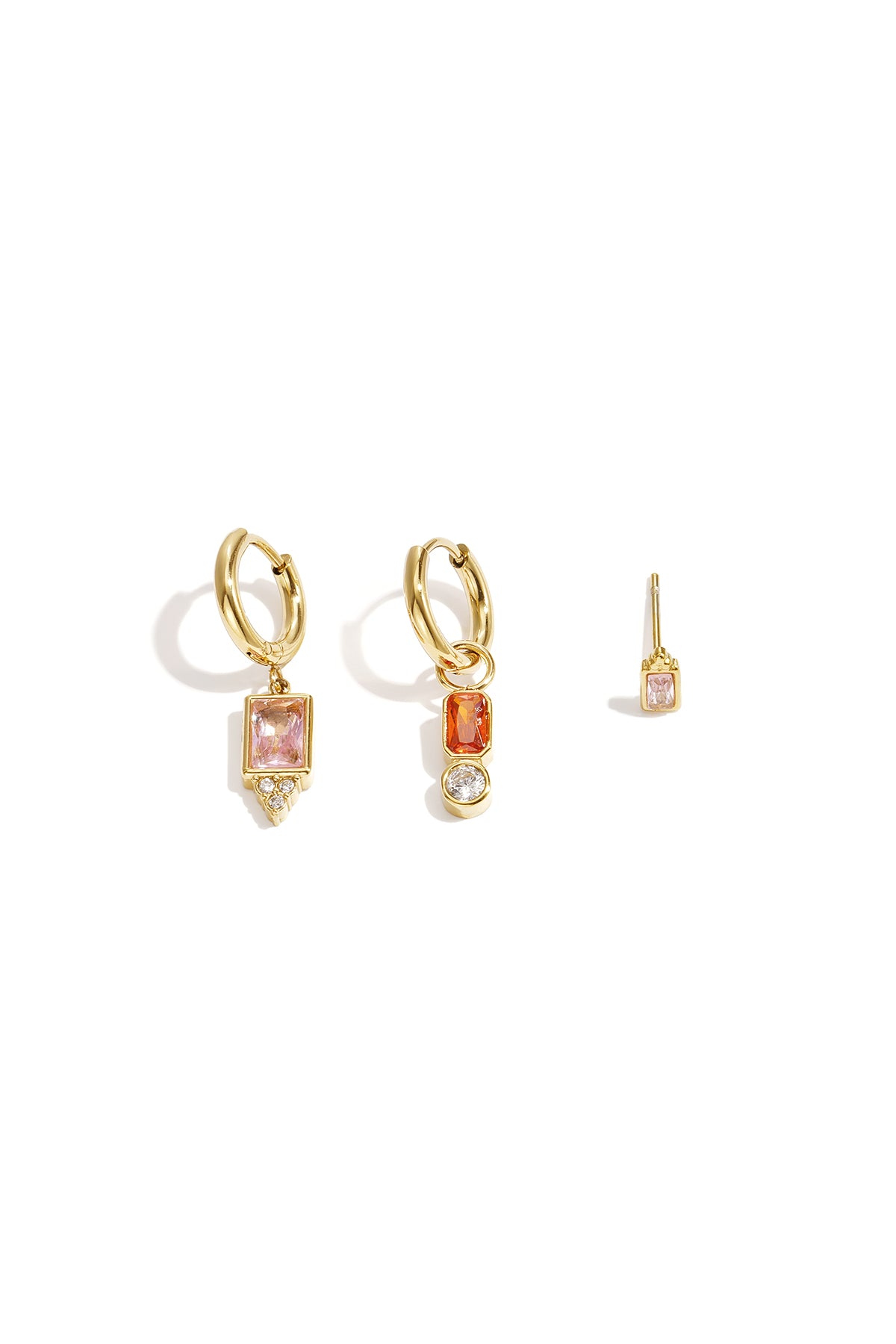 Ohrring-Sets aus Edelstahl, geometrische Form, schlichte Alltags-Serie, Damenschmuck