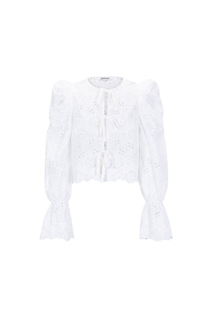 Baumwolle Gewebt Damen Langarm Oberteil Casual Cutout