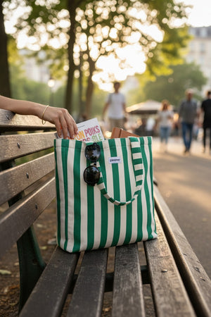 Gestreifte Shopper Tasche für Alltag, Reise und Freizeit